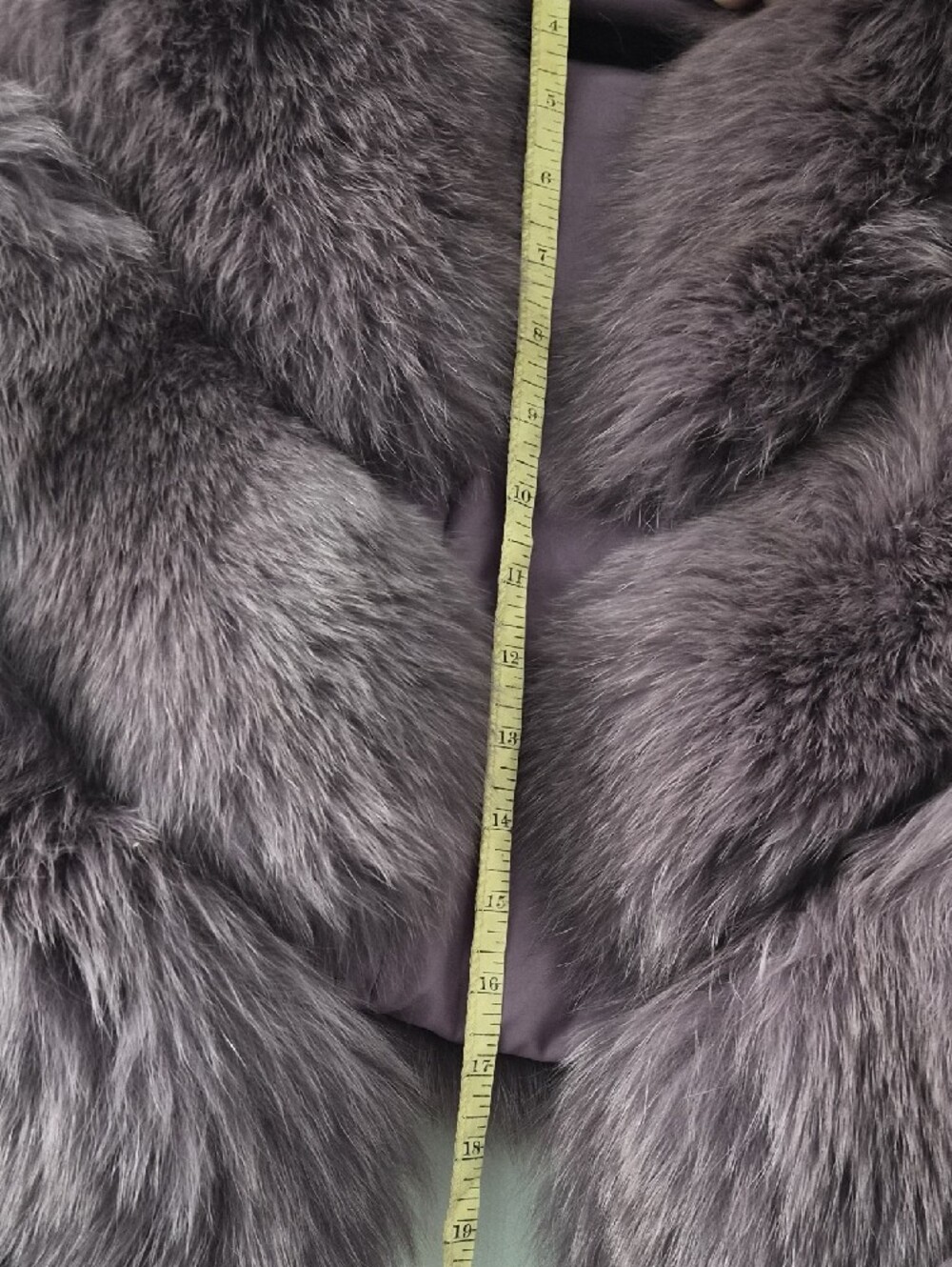 Plush Fox Fur Vest in Purple - Women's Jacket & Coat - Picture 4 of 15